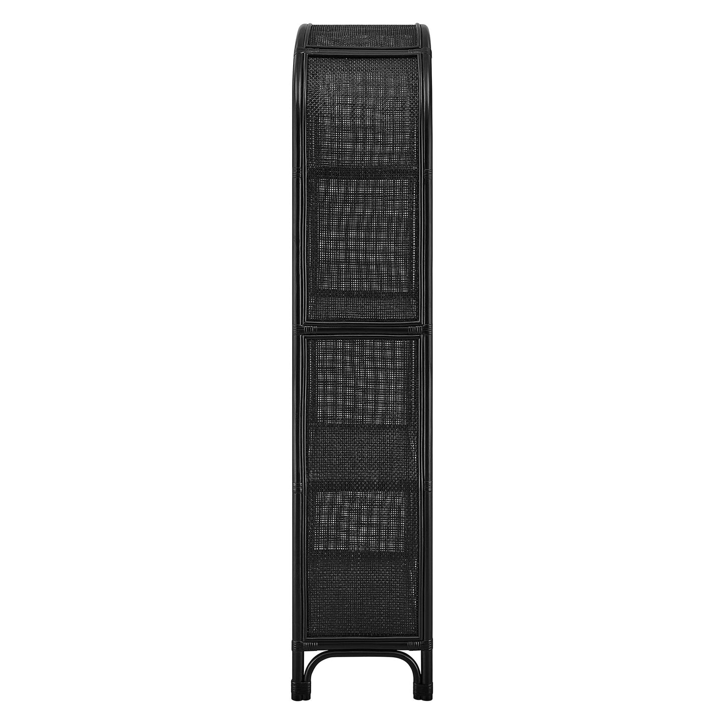 Celeste 67 Inch Tall Arched Natural Rattan Bookshelf by Modway