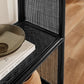 Celeste 67 Inch Tall Arched Natural Rattan Bookshelf by Modway