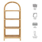 Celeste 67 Inch Tall Arched Natural Rattan Bookshelf by Modway