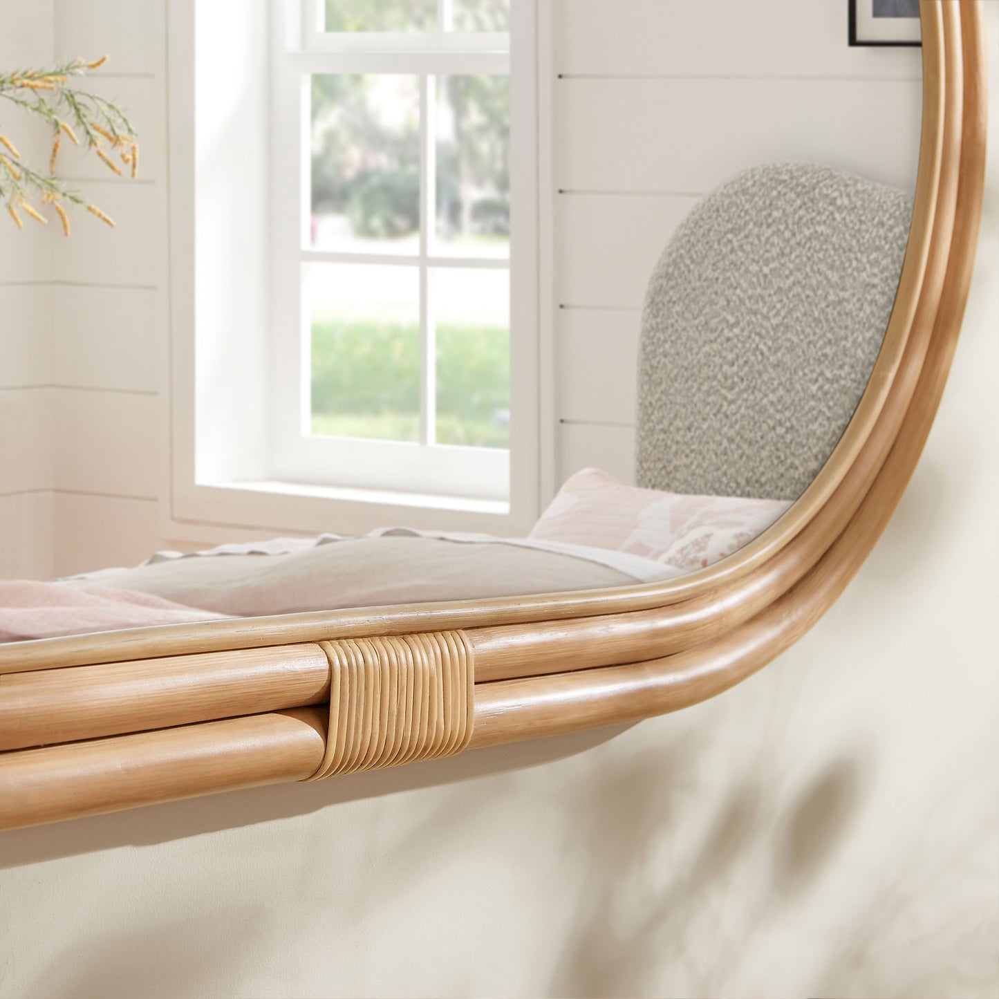 Corsica Oval Rattan Wall Mirror by Modway