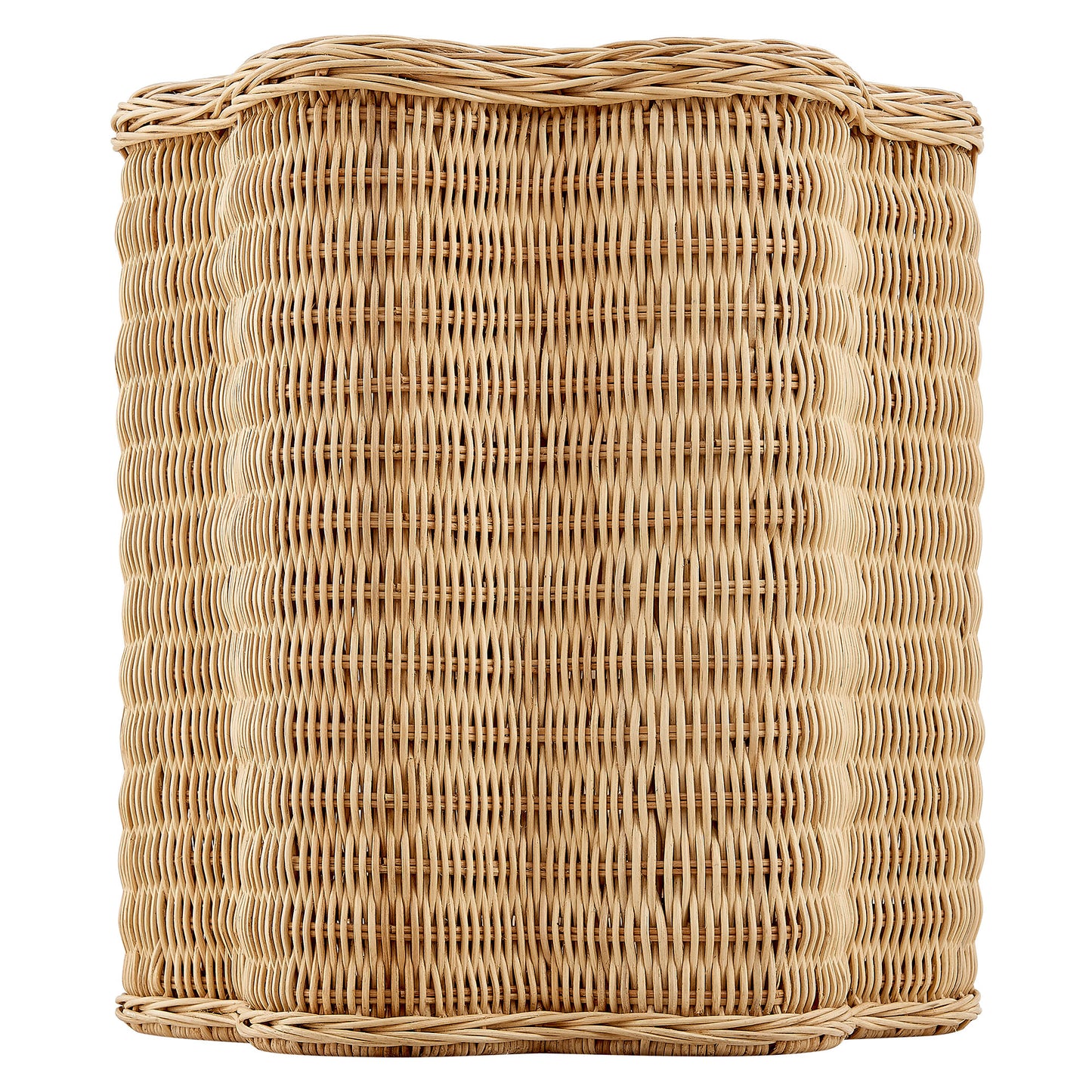 Erika Scalloped Natural Rattan Side Table by Modway