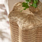 Erika Scalloped Natural Rattan Side Table by Modway
