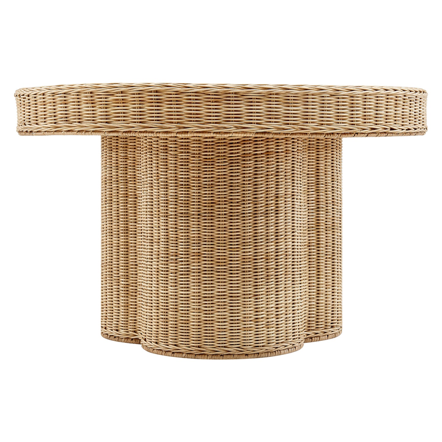 Ainsley 32 Inch Round Natural Rattan Coffee Table by Modway