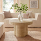Ainsley 32 Inch Round Natural Rattan Coffee Table by Modway