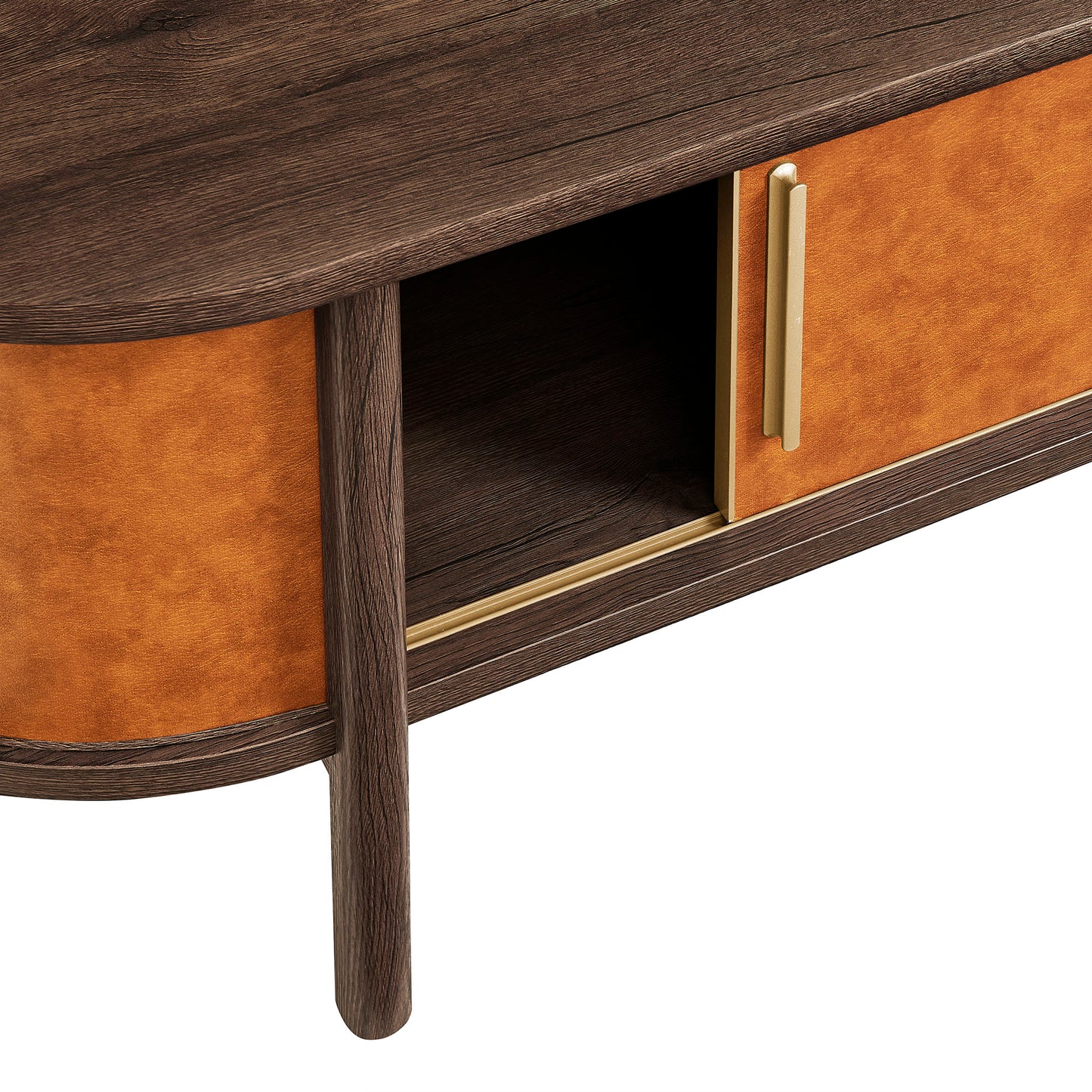 Coralie Curved Vegan Leather Oval Coffee Table by Modway | Accent Tables | Modishstore - 8