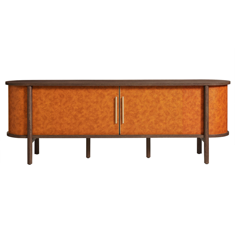 Coralie Curved 71" Vegan Leather Oval TV Stand by Modway | TV Stands | Modishstore - 4