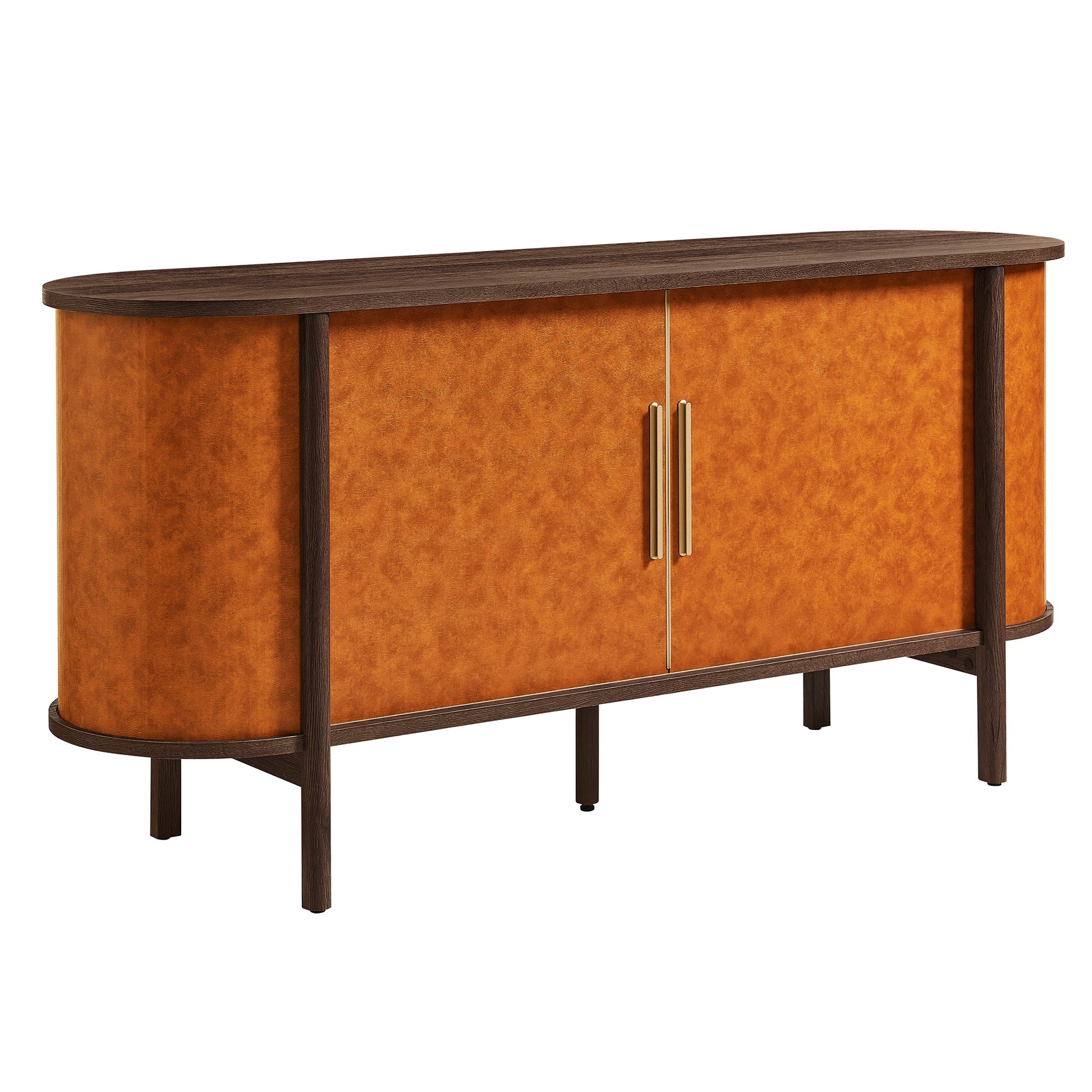 Coralie Curved Vegan Leather Oval Sideboard by Modway | Sideboards | Modishstore - 2