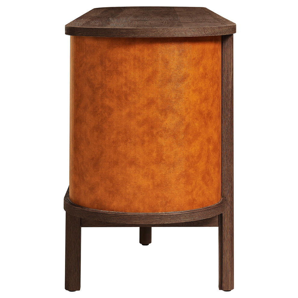 Coralie Curved Vegan Leather Oval Sideboard by Modway | Sideboards | Modishstore - 3