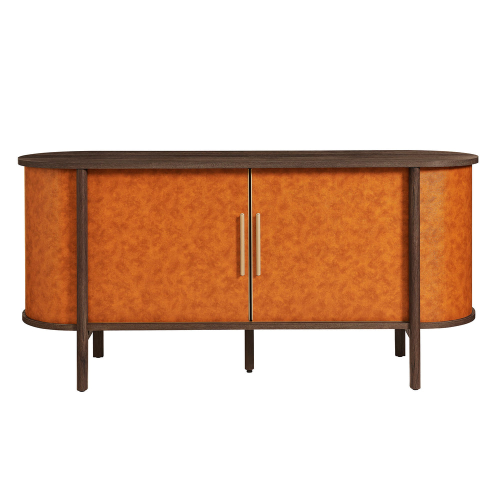 Coralie Curved Vegan Leather Oval Sideboard by Modway | Sideboards | Modishstore - 4