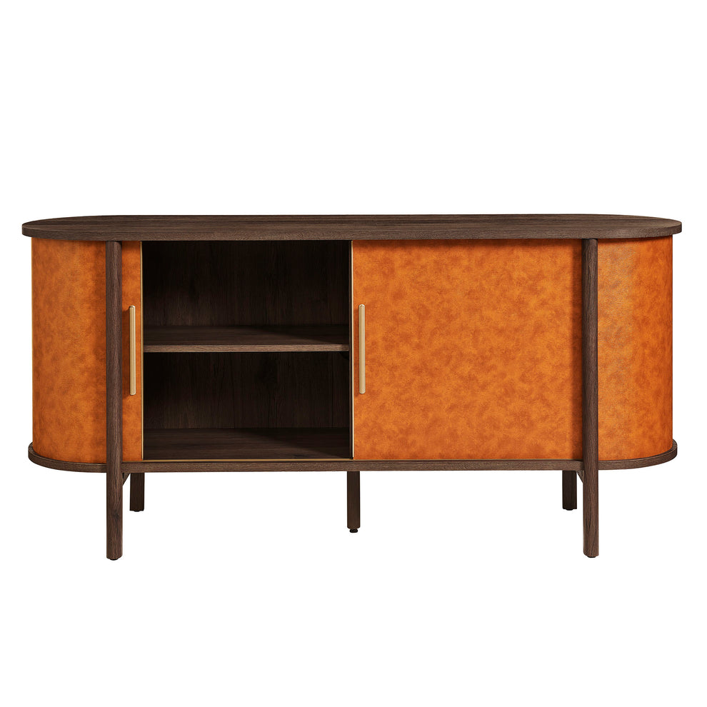 Coralie Curved Vegan Leather Oval Sideboard by Modway | Sideboards | Modishstore - 5