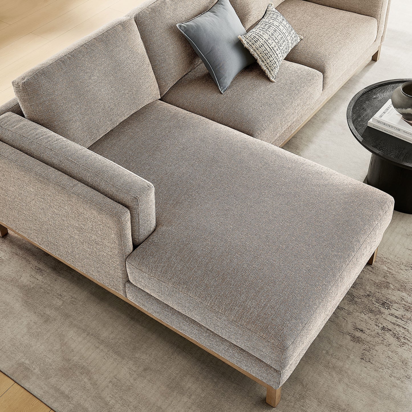 Roscoe Left-Facing Fabric Sectional Sofa with Chaise by Modway