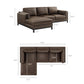 Roscoe Left-Facing Vegan Leather Sectional Sofa with Chaise by Modway