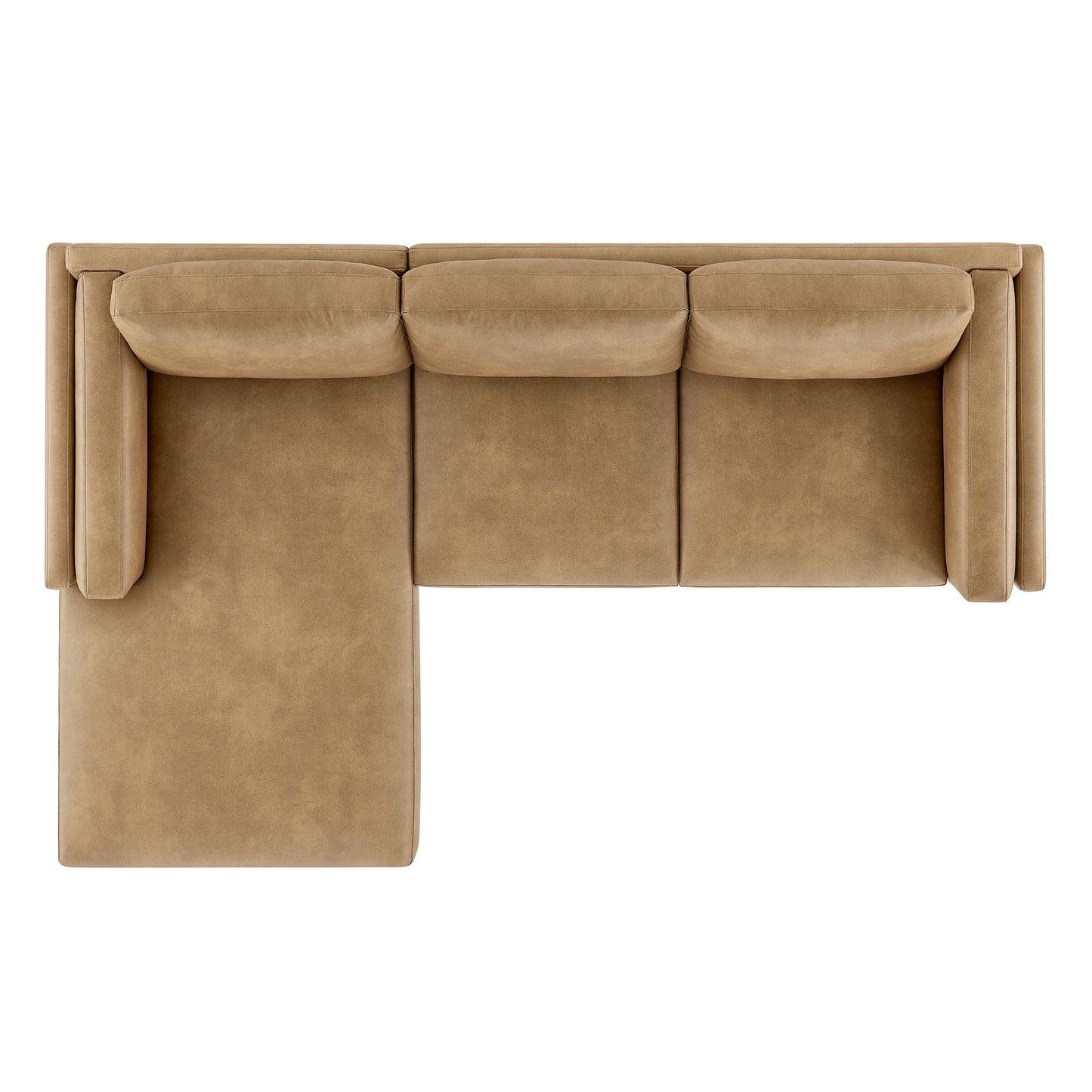 Roscoe Left-Facing Vegan Leather Sectional Sofa with Chaise by Modway