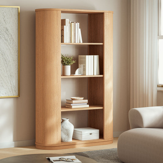 Aspect 74 Inch Curved 4 Tier Bookshelf by Modway