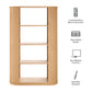 Aspect 74 Inch Curved 4 Tier Bookshelf by Modway