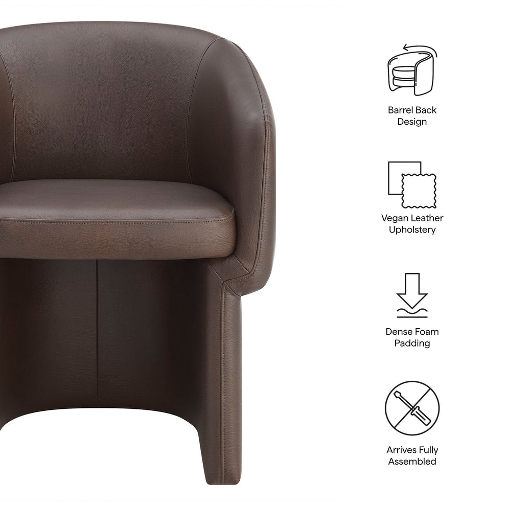 Verity Barrel Back Vegan Leather Dining Chair by Modway | Dining Chairs | Modishstore - 8