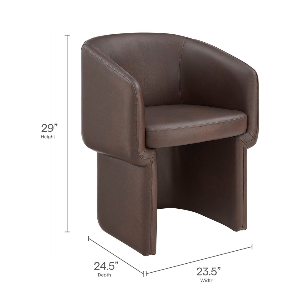 Verity Barrel Back Vegan Leather Dining Chair by Modway | Dining Chairs | Modishstore - 9