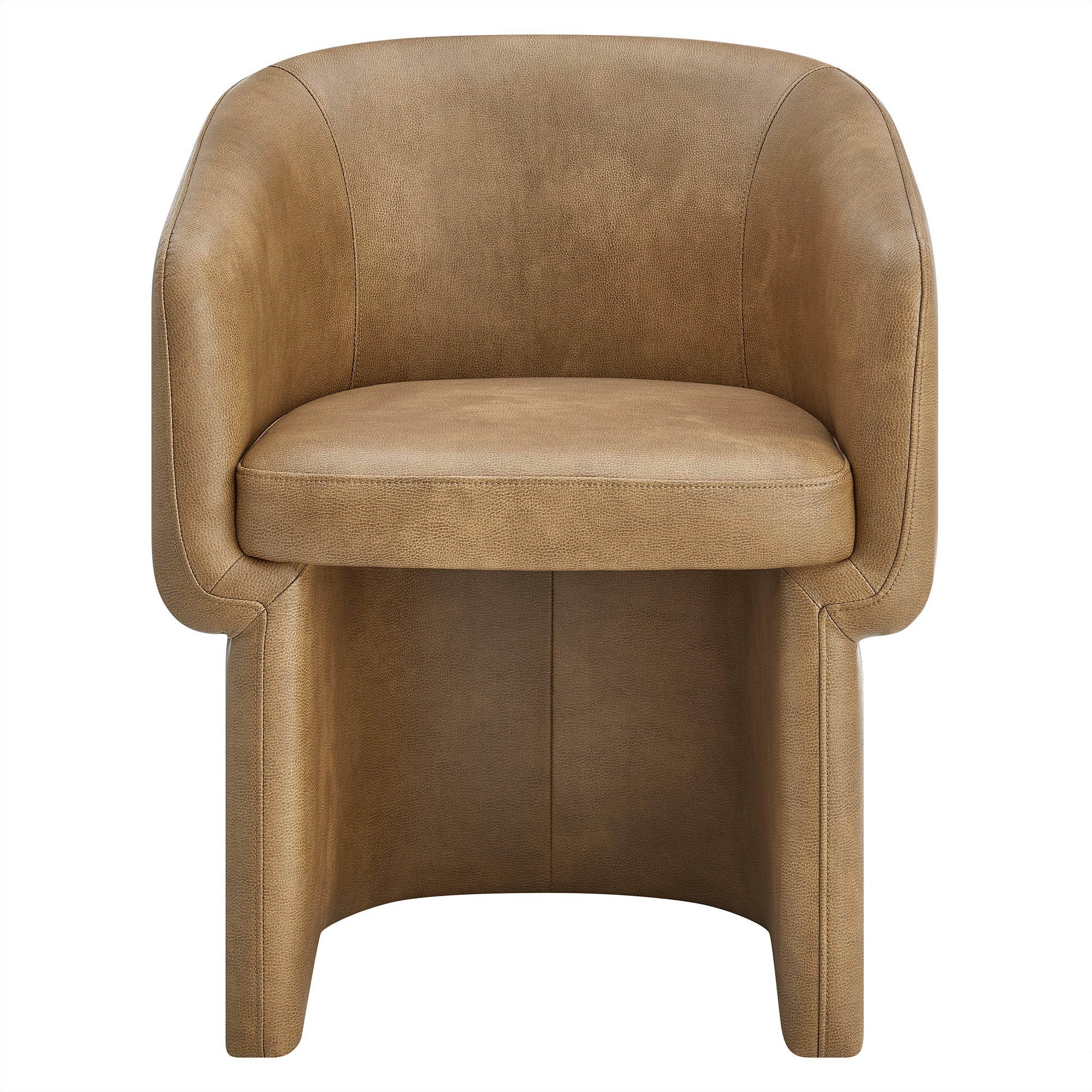Verity Barrel Back Vegan Leather Dining Chair - Thumbnail 3