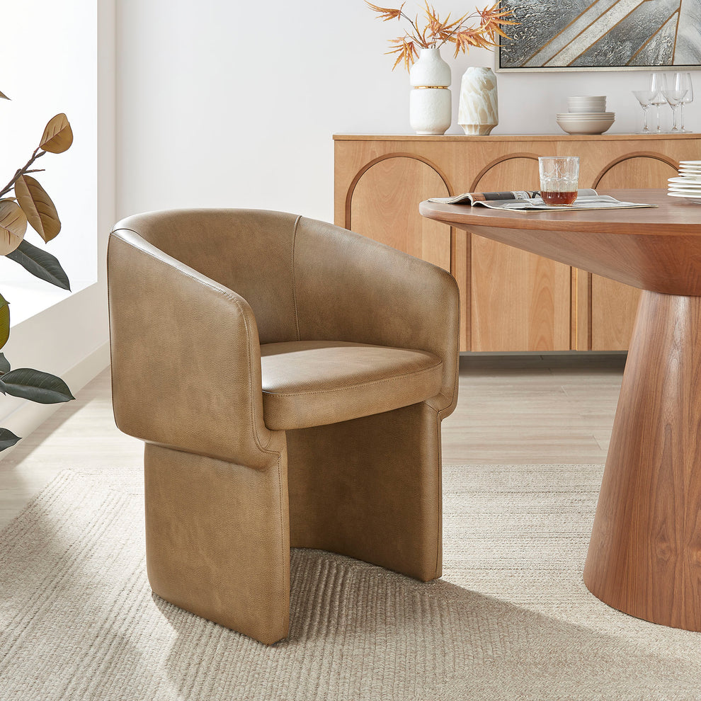Verity Barrel Back Vegan Leather Dining Chair by Modway | Dining Chairs | Modishstore - 15