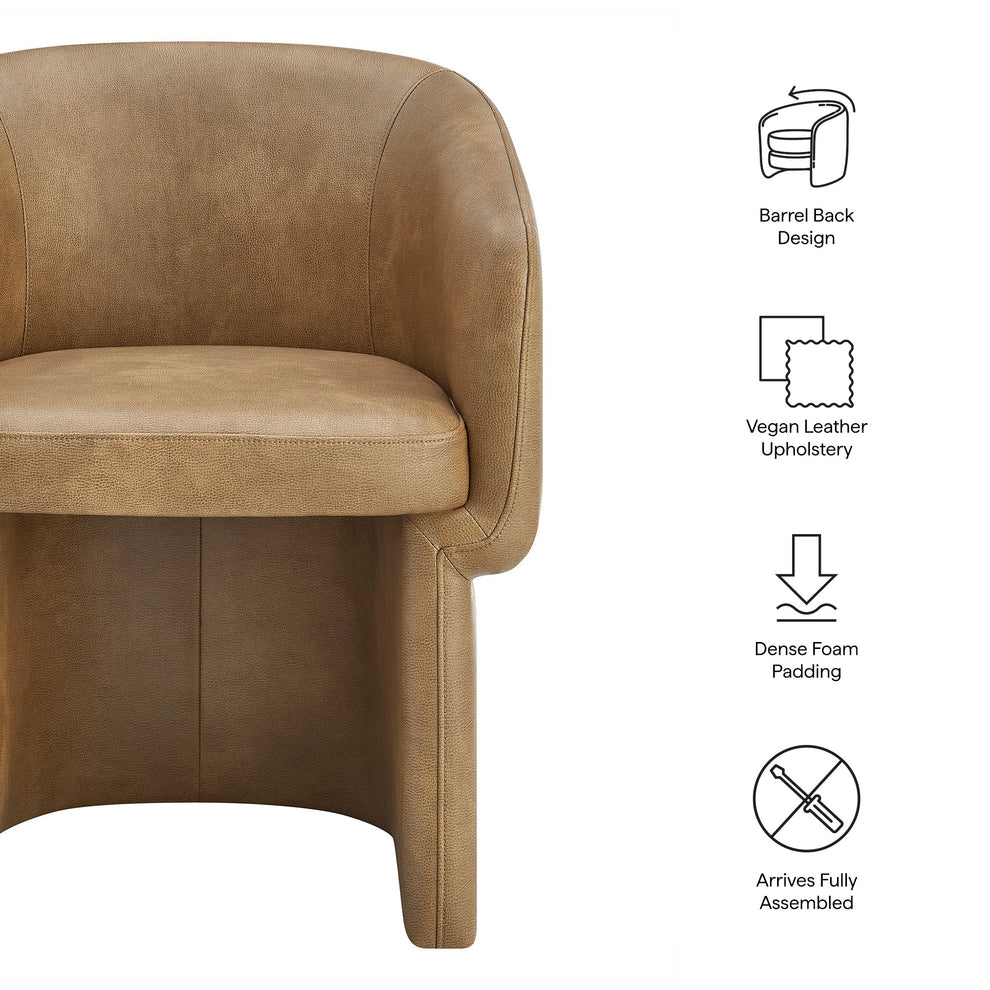 Verity Barrel Back Vegan Leather Dining Chair by Modway | Dining Chairs | Modishstore - 17