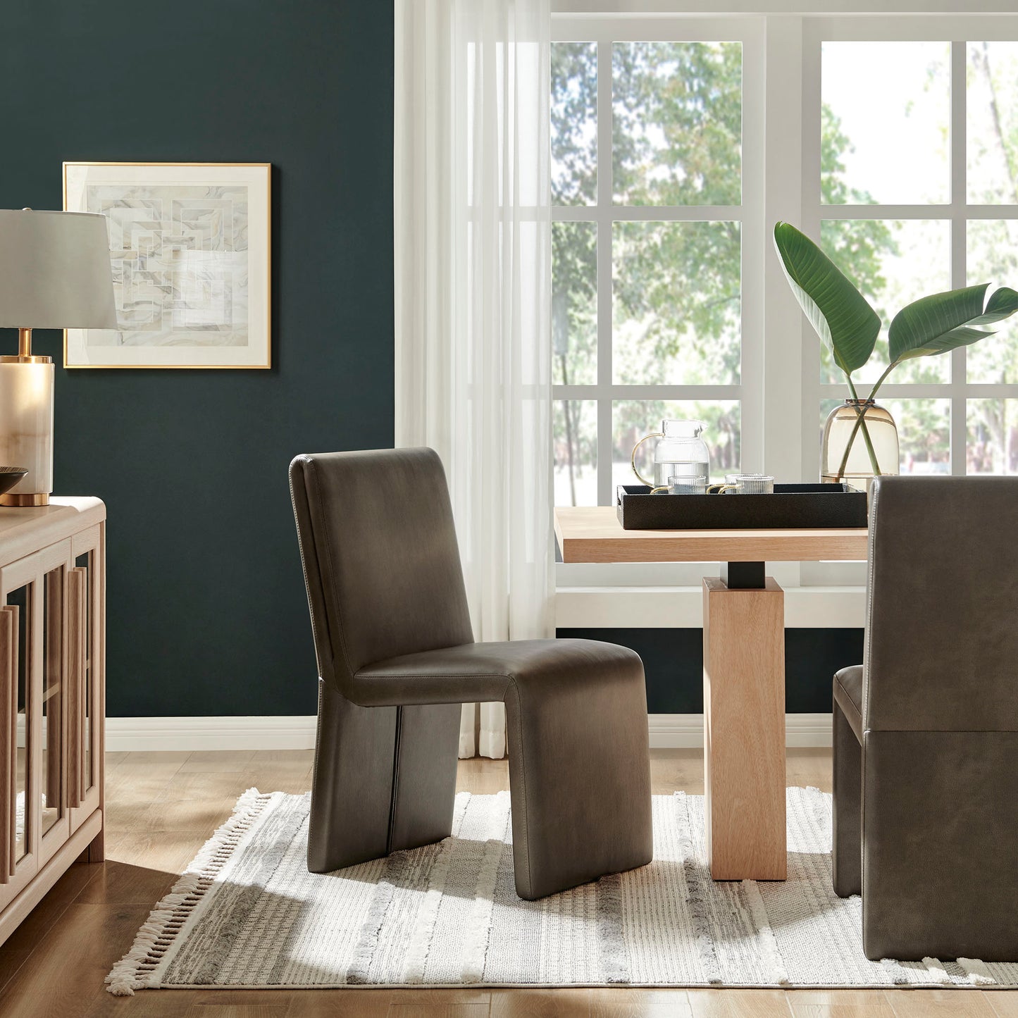Emory Vegan Leather Dining Side Chair by Modway