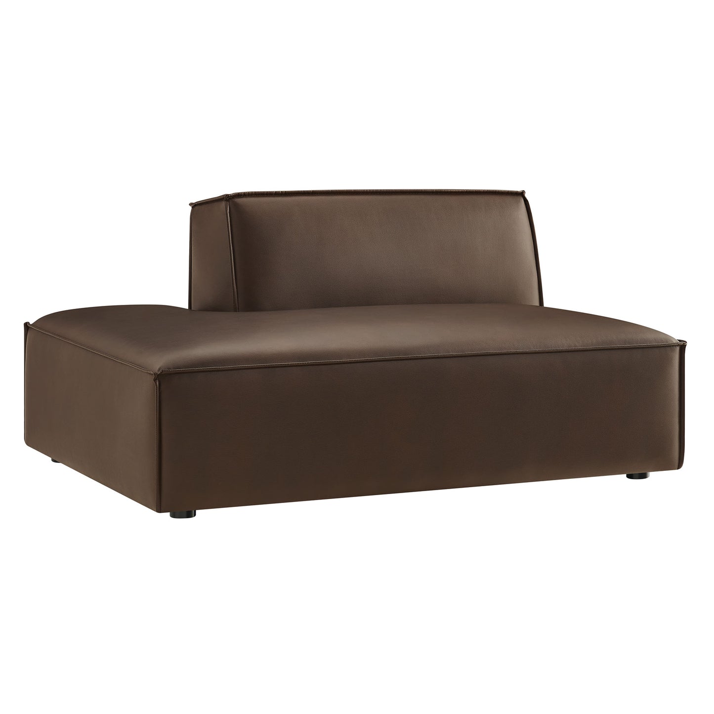 Restore Vegan Leather Left-Facing Armless Modular Chaise by Modway