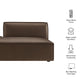 Restore Vegan Leather Left-Facing Armless Modular Chaise by Modway