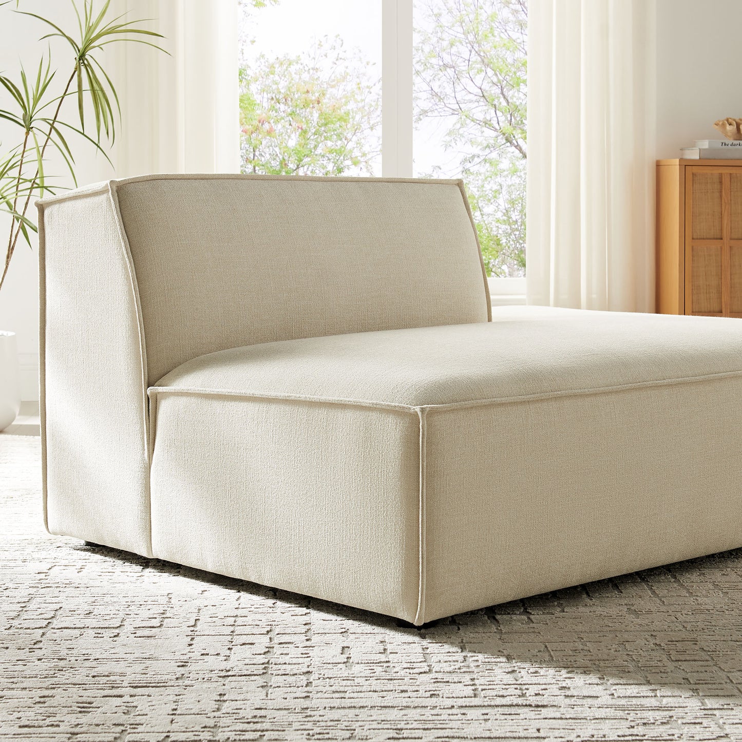 Restore Performance Fabric Upholstered Right-Facing Armless Modular Chaise by Modway