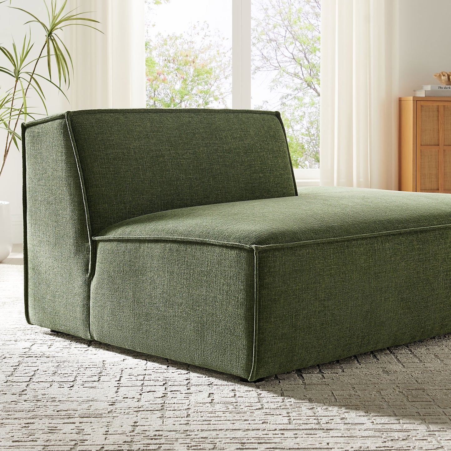Restore Performance Fabric Upholstered Right-Facing Armless Modular Chaise by Modway