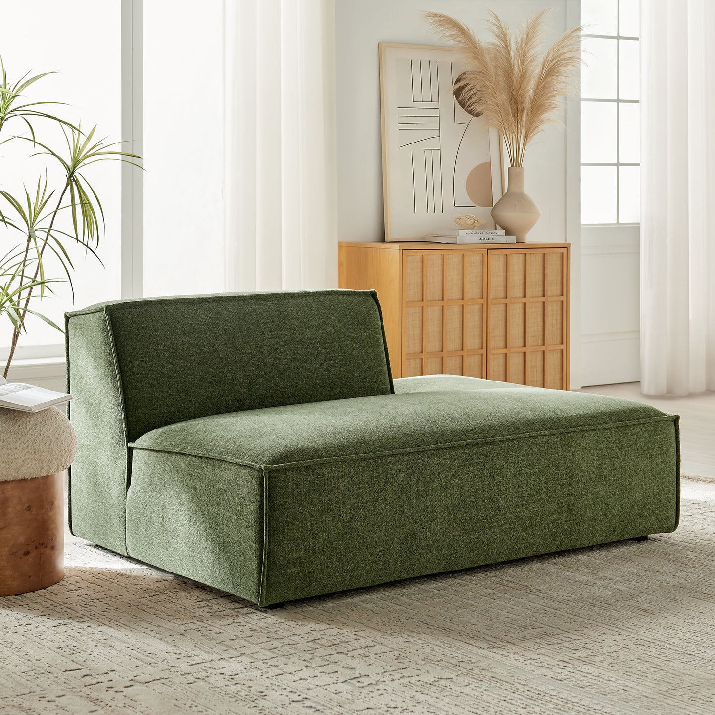 Restore Performance Fabric Upholstered Right-Facing Armless Modular Chaise by Modway