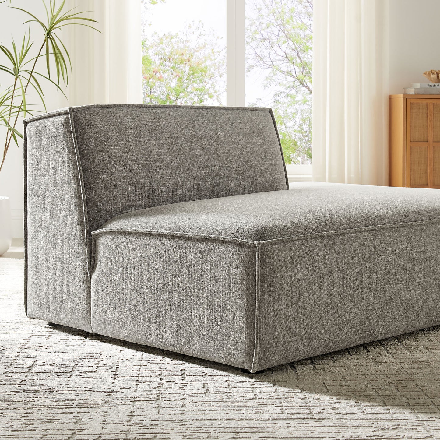 Restore Performance Fabric Upholstered Right-Facing Armless Modular Chaise by Modway