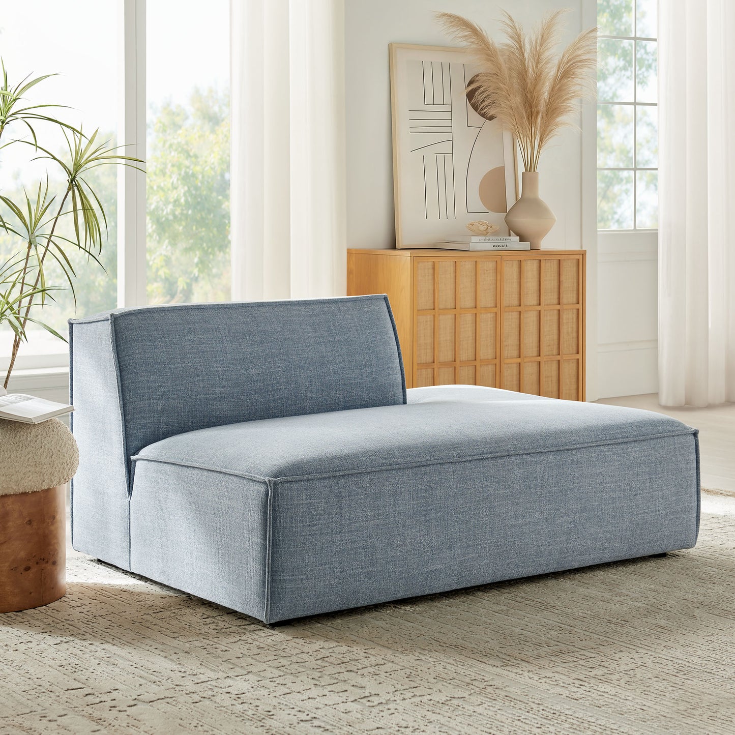 Restore Performance Fabric Upholstered Right-Facing Armless Modular Chaise by Modway
