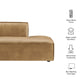 Restore Vegan Leather Right-Facing Armless Modular Chaise by Modway