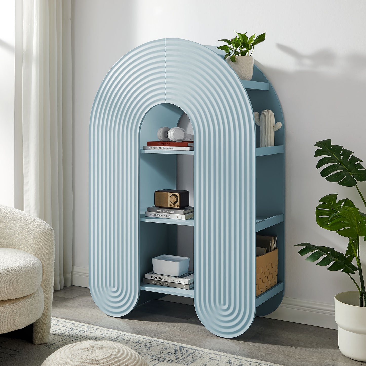 Daydream 58" Arched Bookshelf by Modway | Bookcases | Modishstore - 1