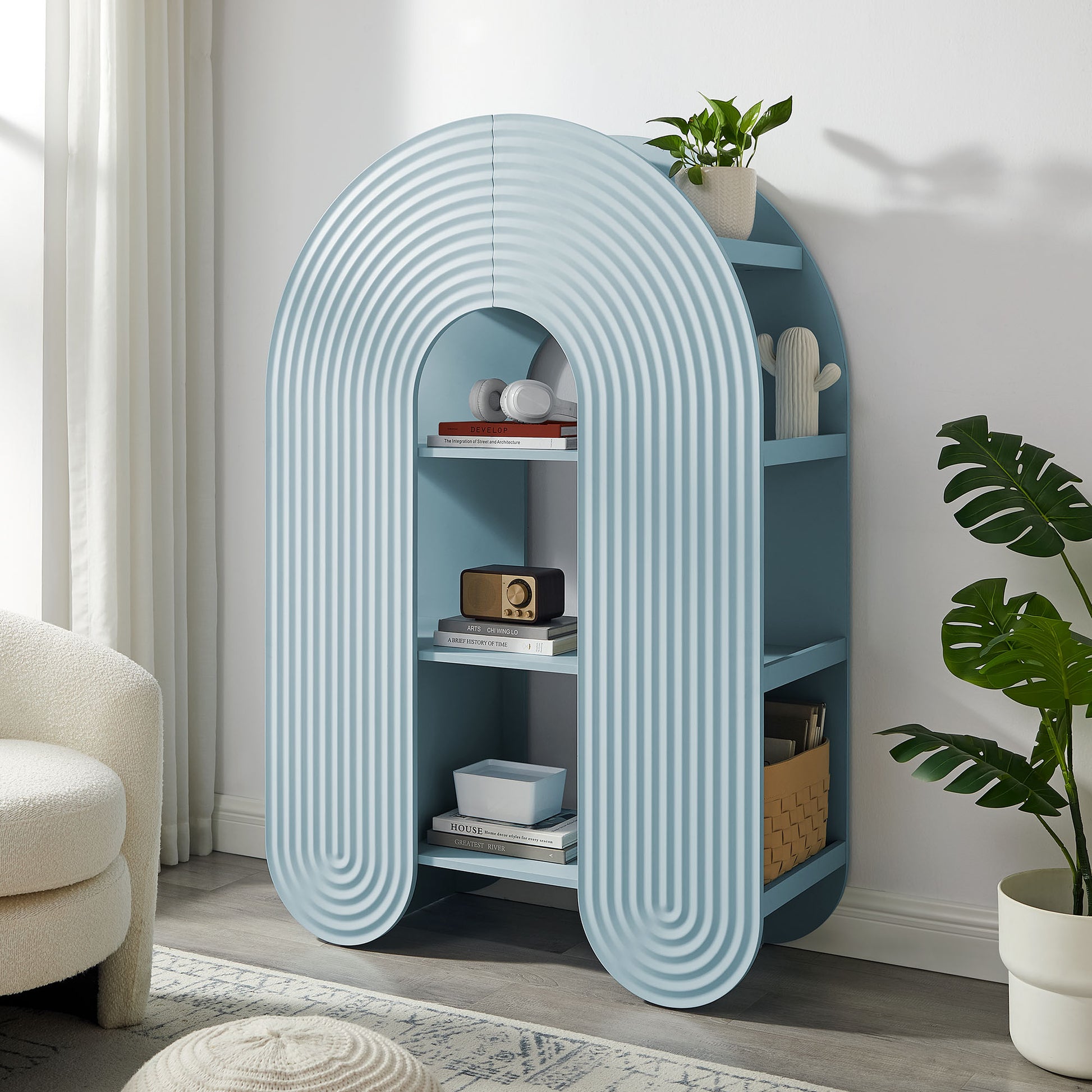 Daydream 58" Arched Bookshelf by Modway | Bookcases | Modishstore - 1