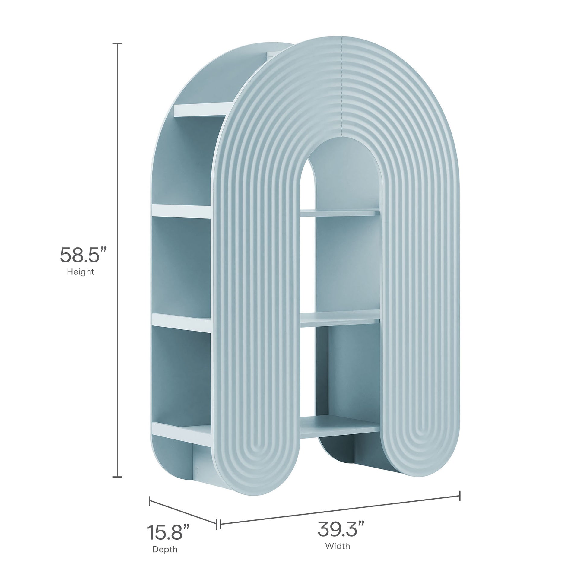 Daydream 58" Arched Bookshelf by Modway | Bookcases | Modishstore - 9