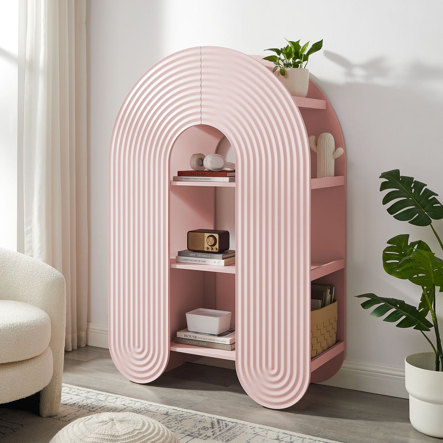 Daydream 58" Arched Bookshelf by Modway | Bookcases | Modishstore - 16