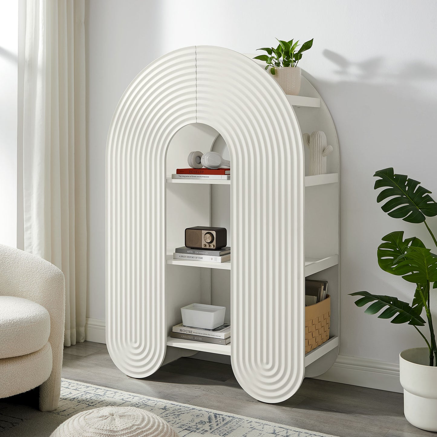 Daydream 58" Arched Bookshelf by Modway | Bookcases | Modishstore - 25