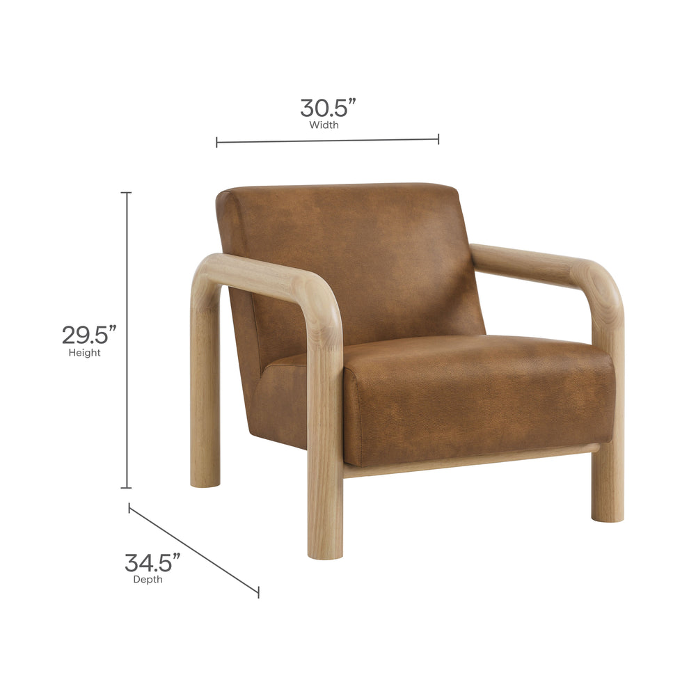 Sereno Vegan Leather Accent Chair by Modway | Accent Chairs | Modishstore - 9