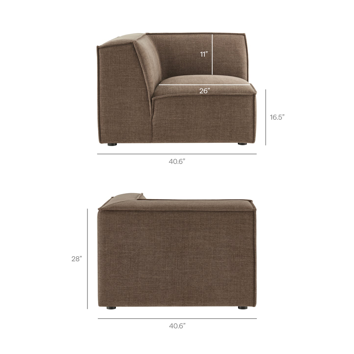 Restore Performance Fabric Upholstered Modular Corner Chair by Modway