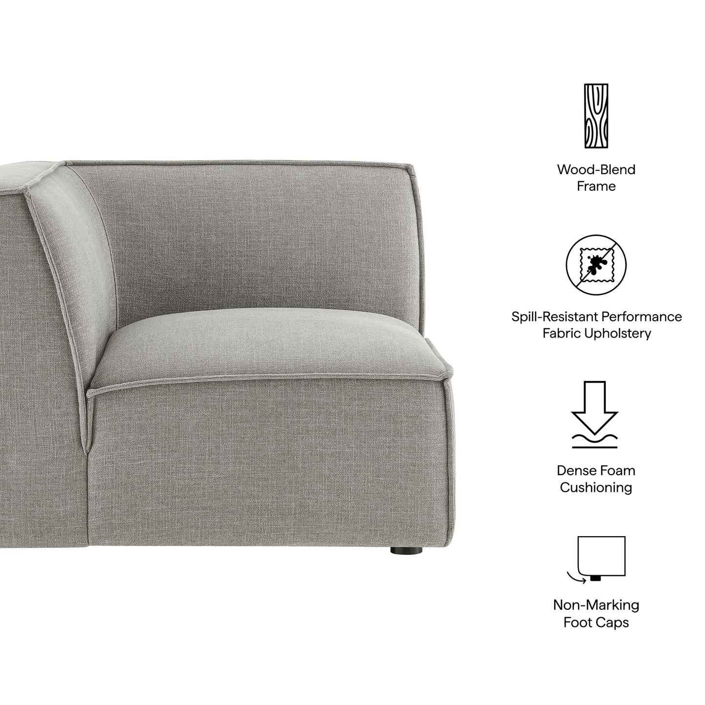 Restore Performance Fabric Upholstered Modular Corner Chair by Modway