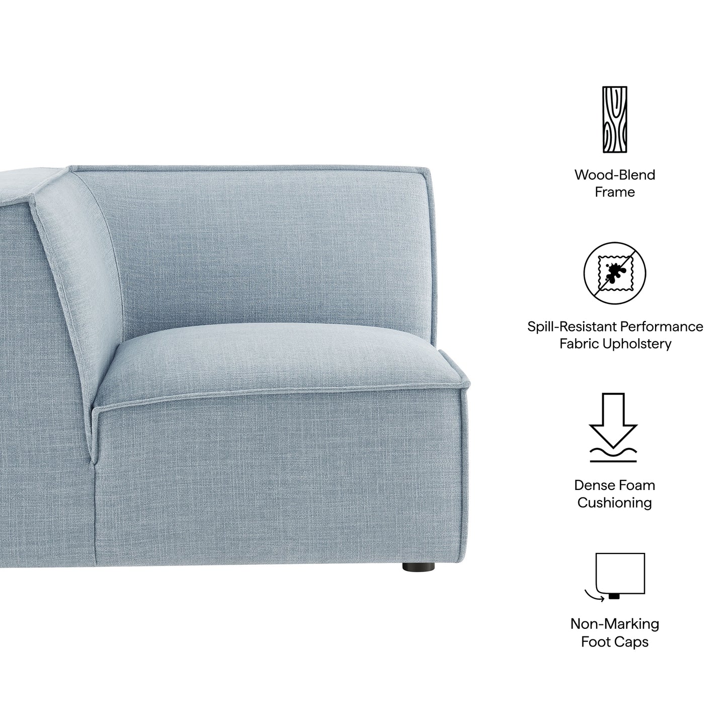 Restore Performance Fabric Upholstered Modular Corner Chair by Modway