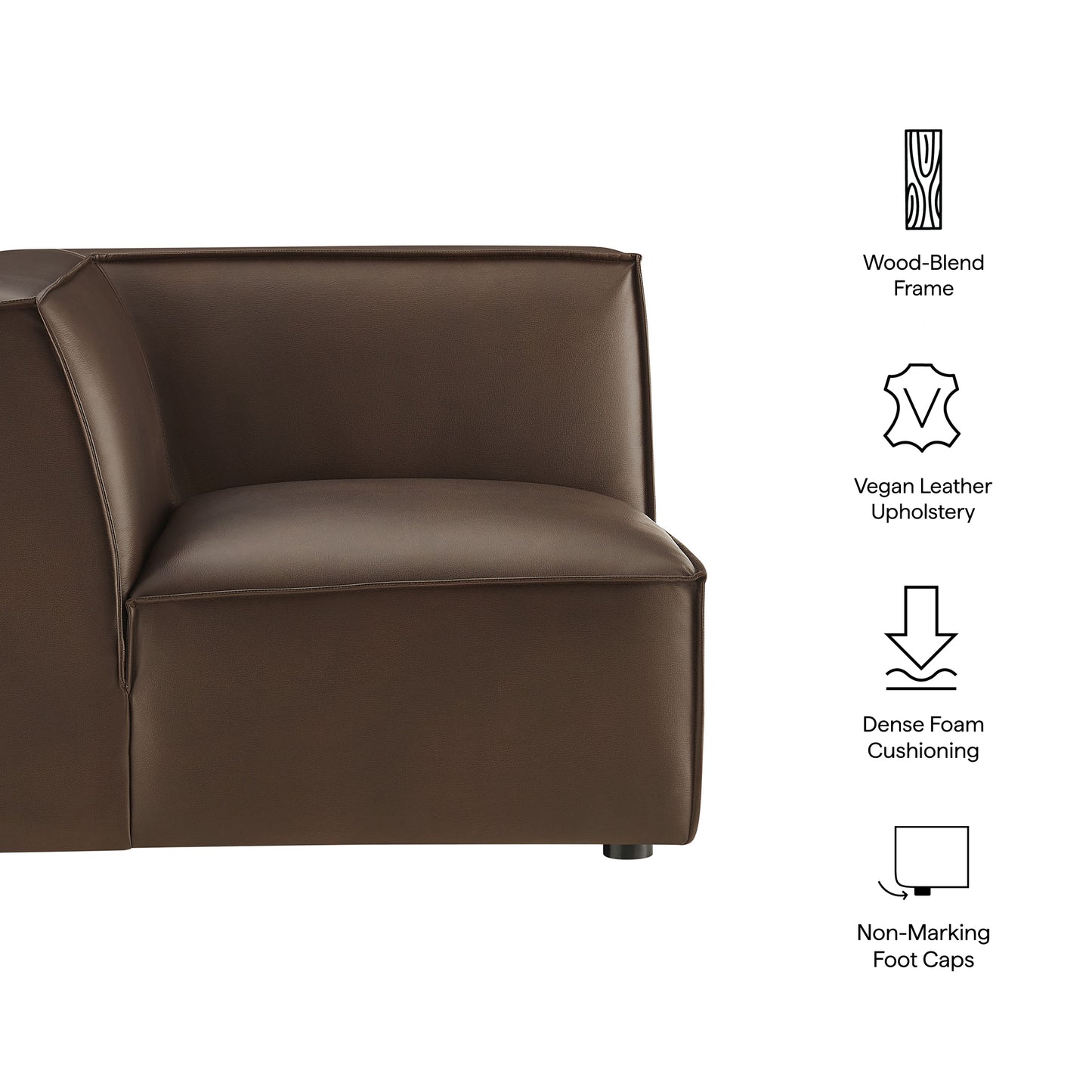 Restore Vegan Leather Modular Corner Chair by Modway