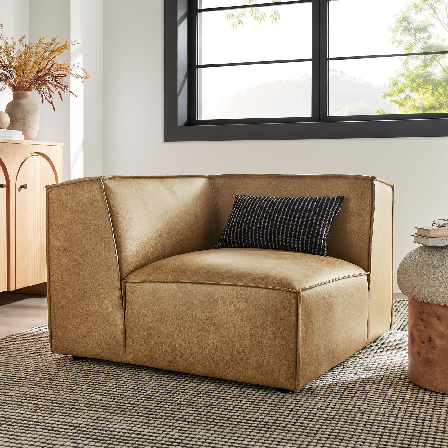 Restore Vegan Leather Modular Corner Chair by Modway