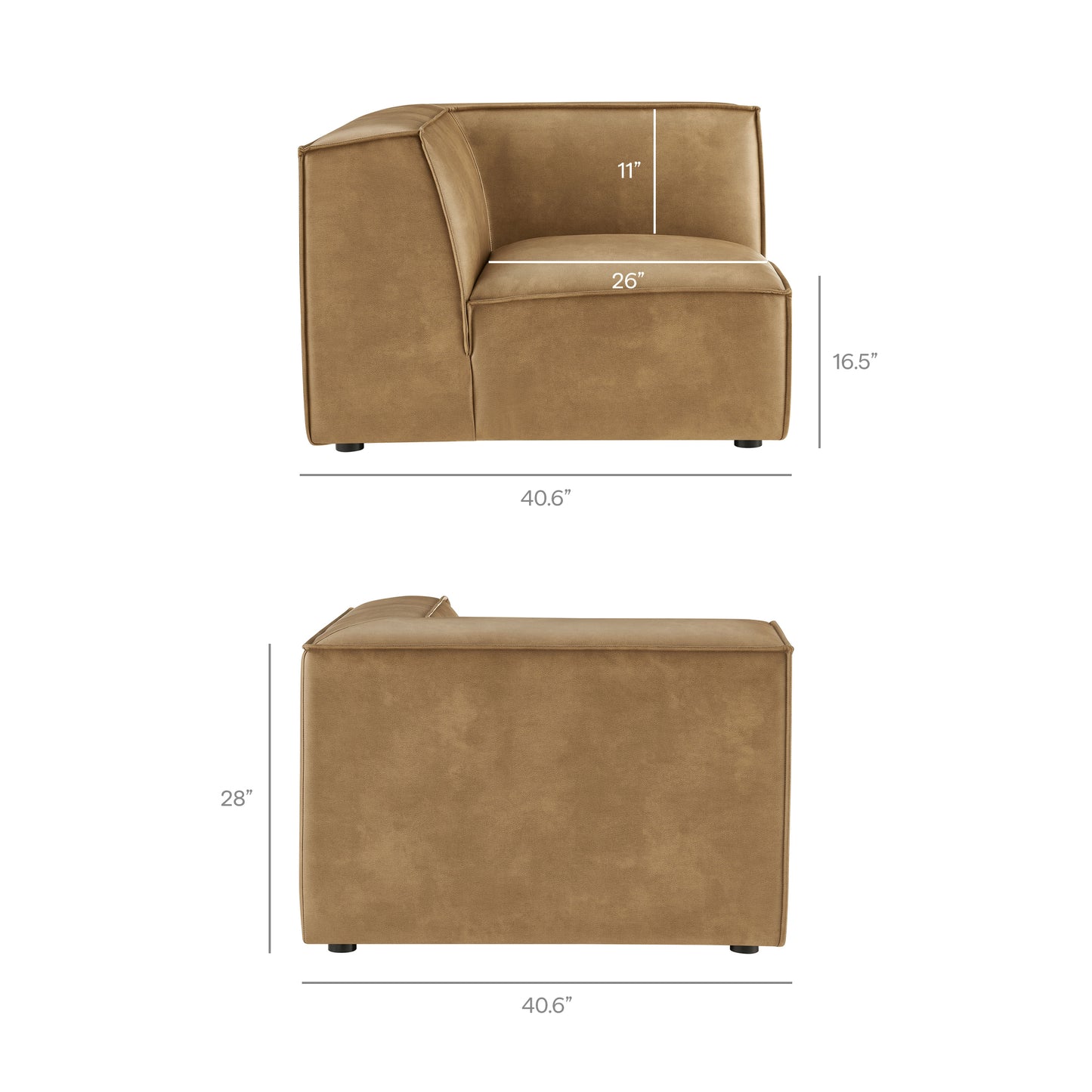 Restore Vegan Leather Modular Corner Chair by Modway