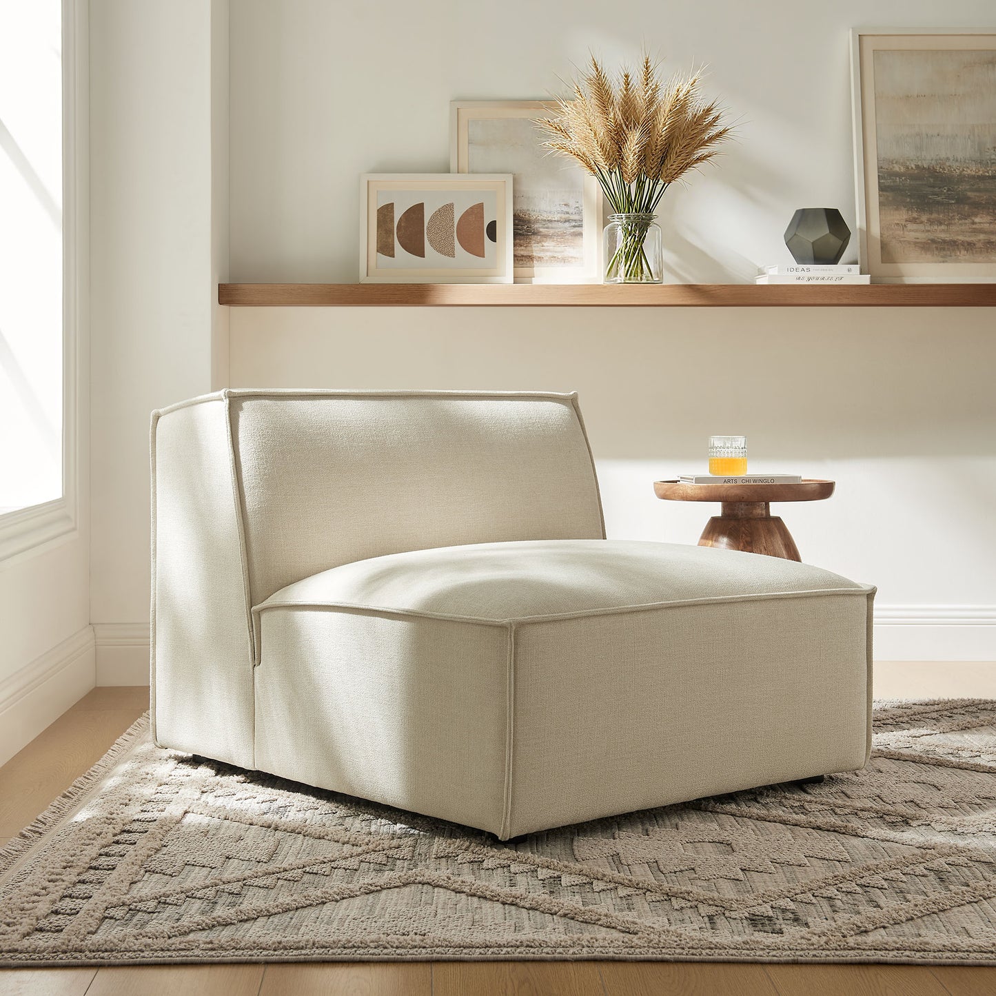 Restore Performance Fabric Upholstered Armless Modular Chair by Modway