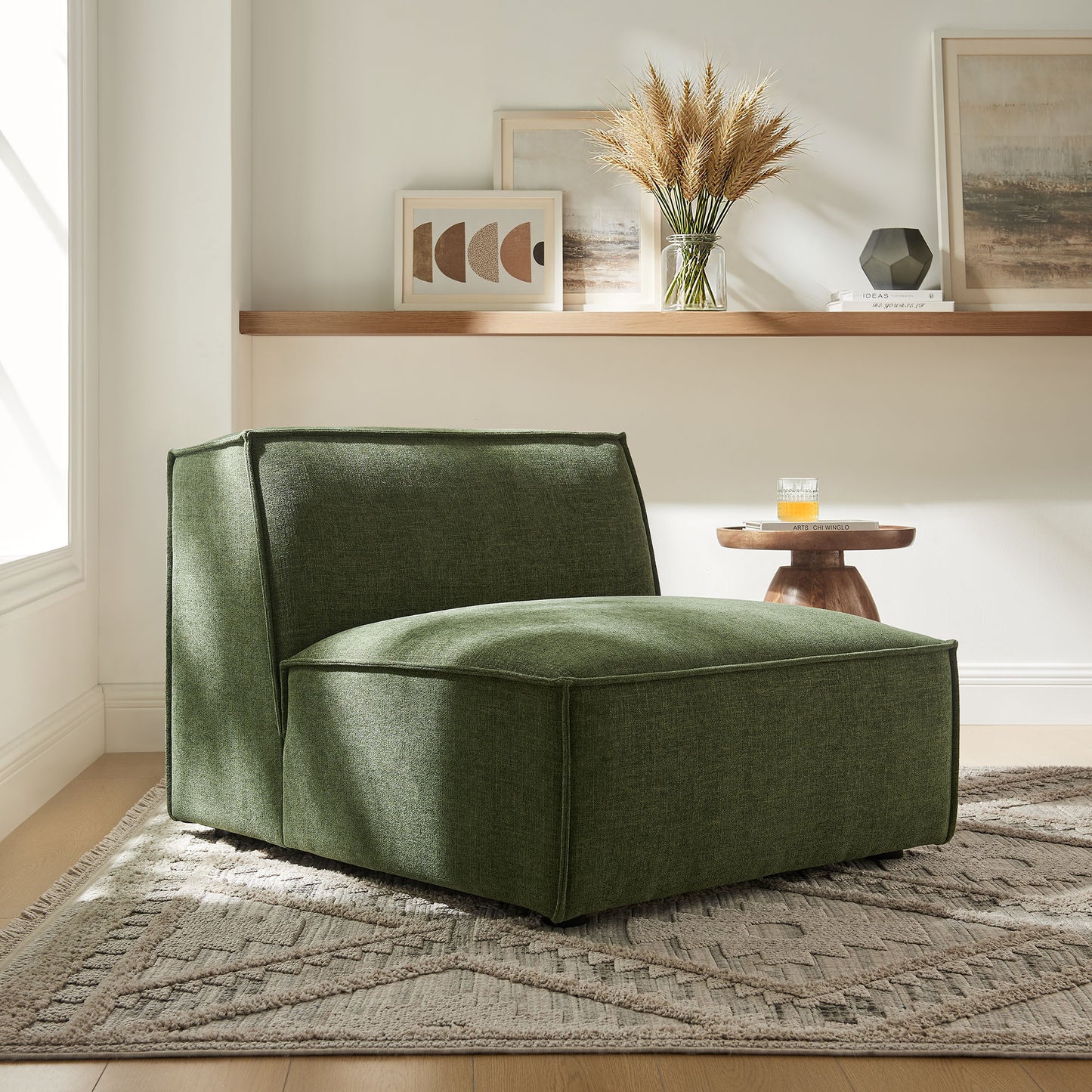 Restore Performance Fabric Upholstered Armless Modular Chair by Modway