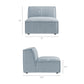 Restore Performance Fabric Upholstered Armless Modular Chair by Modway