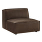 Restore Vegan Leather Armless Modular Chair by Modway