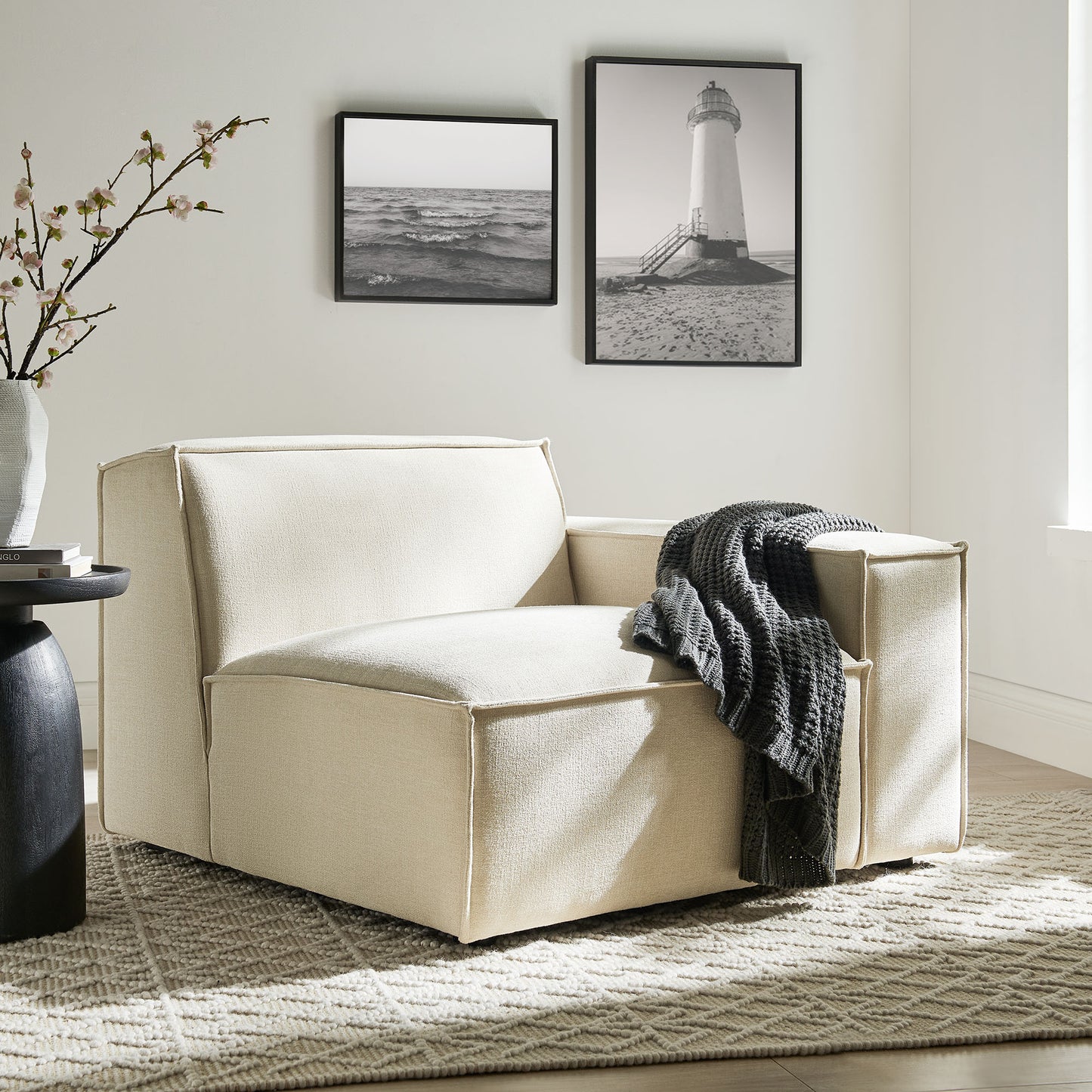 Restore Performance Fabric Upholstered Right-Facing Modular Lounge Chair by Modway